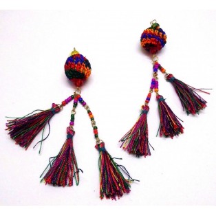 Tassel Earrings Jewelry Hook Drop Long Dangle Chic Boho Ethnic Crochet LGBT AE69